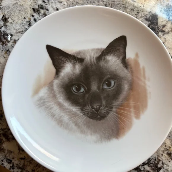 Siamese Cat Collectors Plate Bavaria Schumann Arzberg Germany Porcelain - Picture 2 of 9